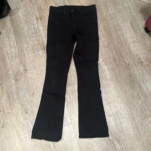 Black flare split ankle jeans from American Eagle